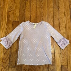Matilda Jane Lavender Polka Dot Long Sleeve Top